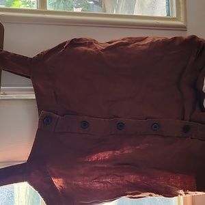 Everlane rust size 6 linen shirt